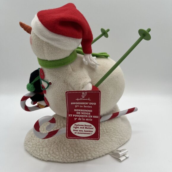 Christmas Hallmark Jingle Pals Swooshin 2012 Musical Skiing Snowman W/tag Work - Picture 3 of 15